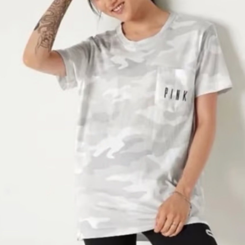 PINK Camo Campus Tee